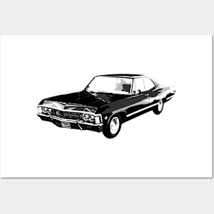 1967 Chevrolet Impala Black Posters and Art